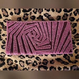 Purple Beaded Clutch